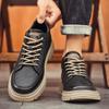Fashion Fashion Genuine Leather Casual Shoes Thick Bottom Comfortable Outdoor Lace-up Walk Shoes Classic Versatile Men's Business Shoes