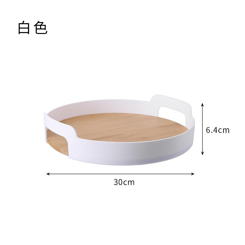 Kitchen Plate Dessert Stable Nordic Style Living Room Bamboo Fruit Tray for Serving Home Storage Desktop Decoration Tray