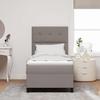 Box Spring Bed with Mattress and LED Light Taupe 90 x 200 cm Fabric