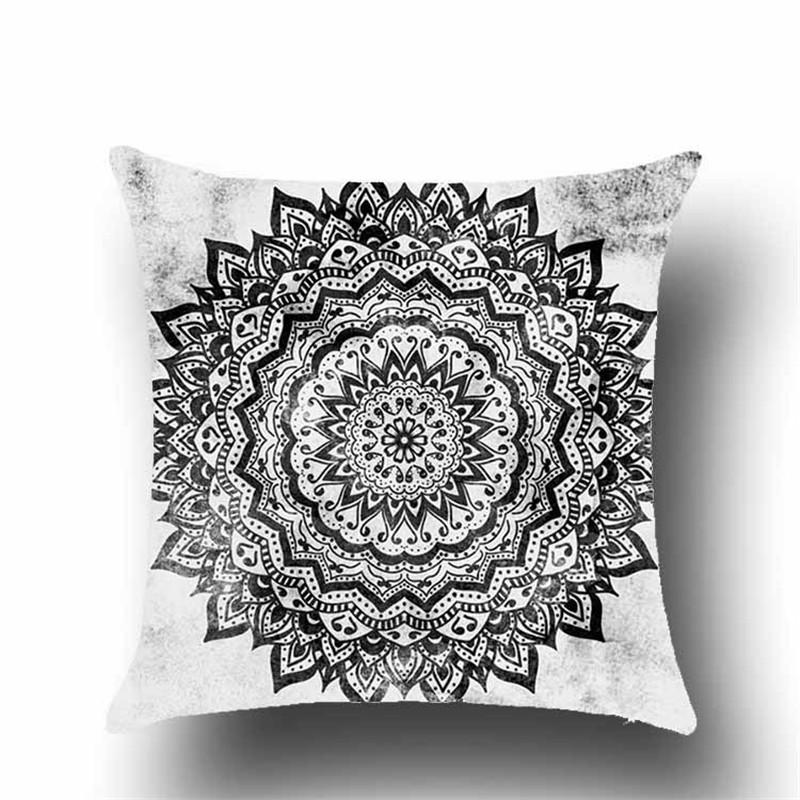 Geometric Cushion Cover Sofa Throw Pillow  Home Decoration Boho Mandala Flower