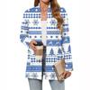 Women's Christmas Printed Lightweight Cardigan Long Sleeved Casual Loose Thin Fit With Pockets Cardigan Jacket