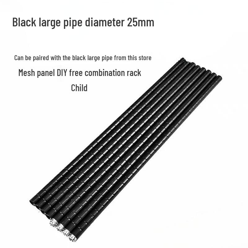 Black Large Mesh Panel Kitchen Storage Rack - DIY Free Combination Metal Organizer