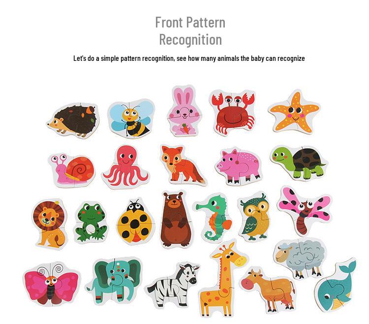 Kids' Early Learning Puzzle Set: Animal, Vegetable & Transport Cognitive Toy