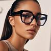 2pack Trendy Women Polygon Glasses Frames Square Light Eyeglasses Simple Designed Large Frame Anti Blue Light Computer Glasses