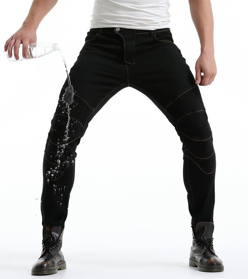 New product motorcycle jeans, four seasons locomotive elastic anti-drop cycling pants, waterproof rain protection, extended protective gear