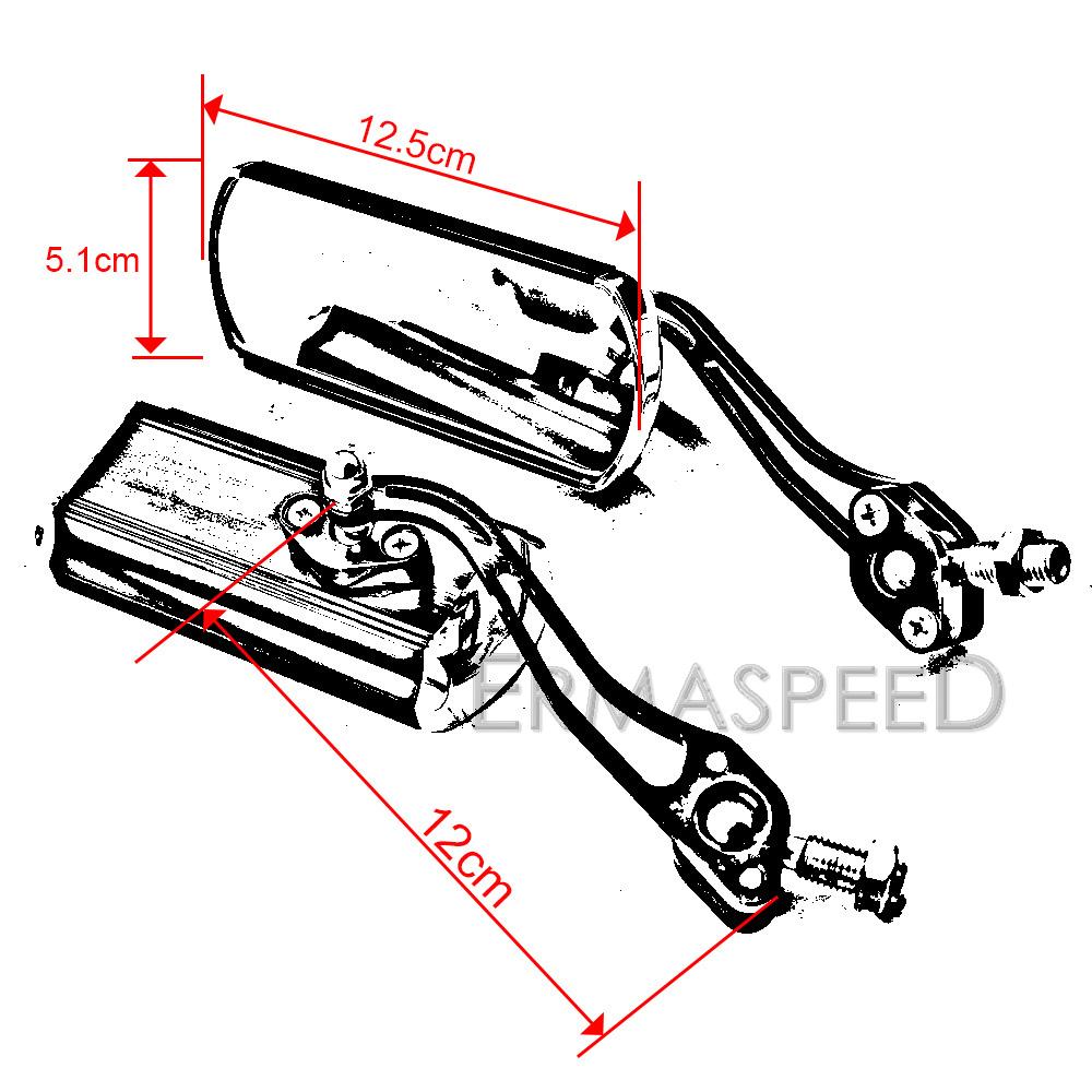 Universal Aluminium Motorrad Rückspiegel 8MM 10MM Lenker Spiegel Drehbare Motorrad Roller Rückansicht Seiten