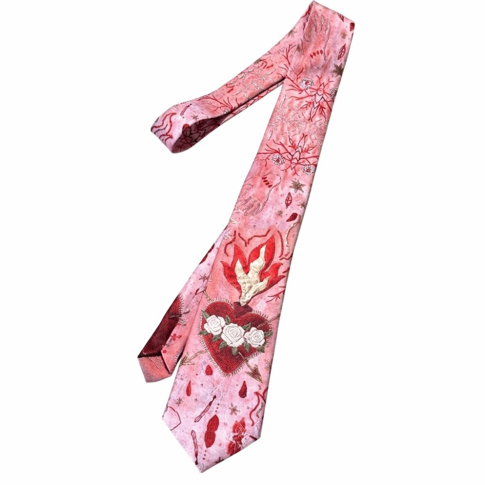 Heart Neck Tie Cherry Shirt Neckties Simple Y2K Neckties  Men