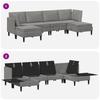 Living Room Set with Cushions and Storage 6 Pcs Light Grey Velvet