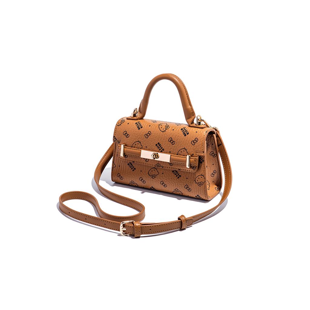 New Sanrio Hello Kitty PU Shoulder Bag, Crossbody Bag, Handbag Women's Pink/Milk Tea/Brown SHHF41591