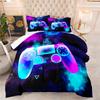 Lebendiges Sternenhimmel Gaming Controller Bettwäsche-Set - 3-teiliges Bettwäsche-Set