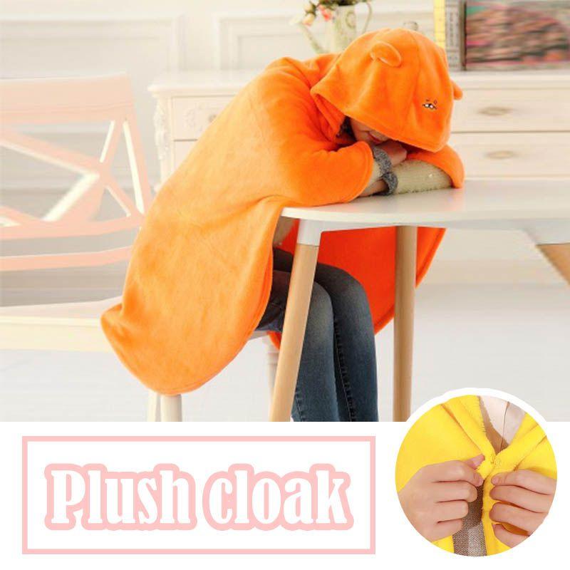 Entzückende Korallenfleece-Decke mit Zeichentrickfigur, perfekt für Wärme und zum Kuscheln