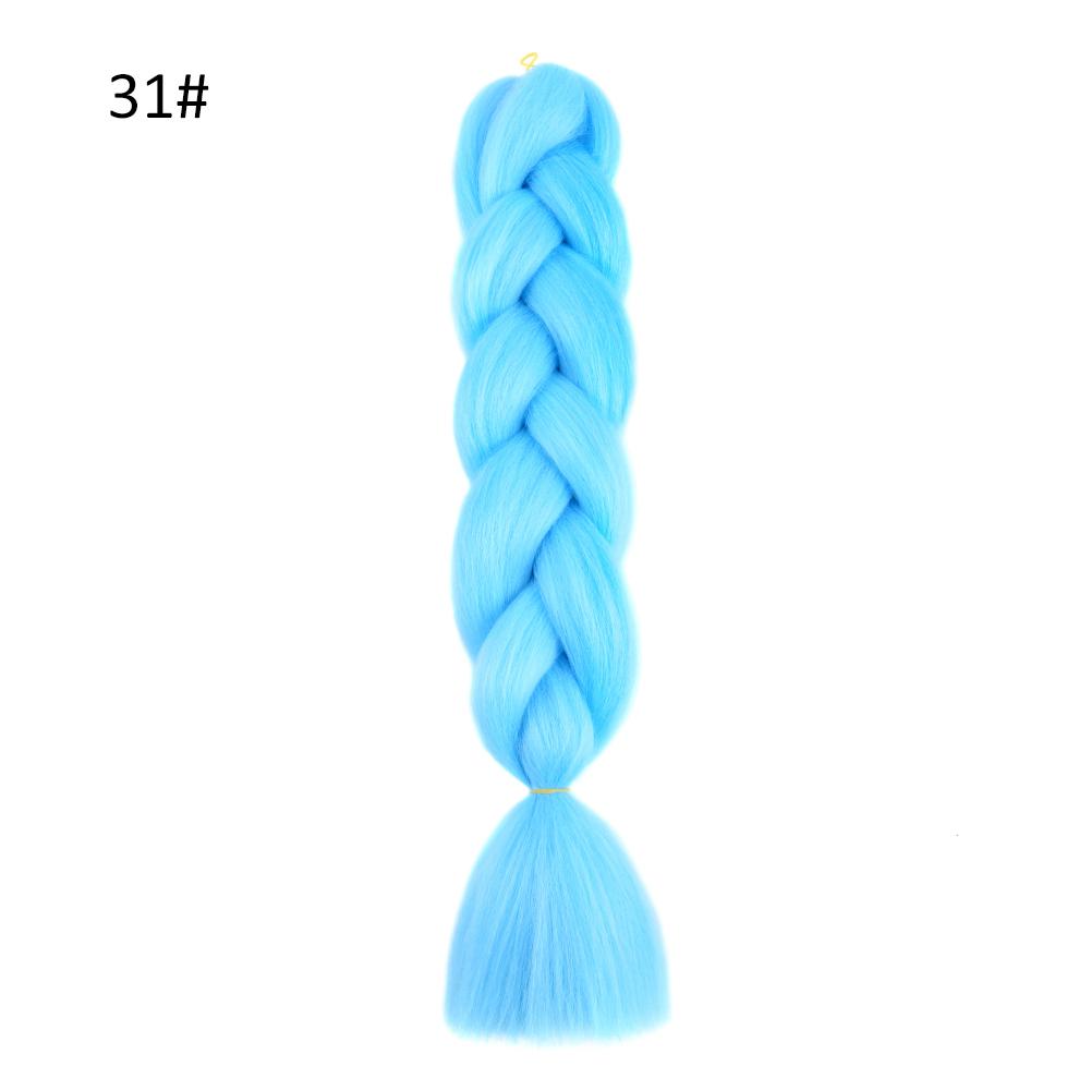 

NO.PS Цветные синтетические волосы для наращивания Африканские косички, плетение крючком, хвост, аксессуары для волос 31#*