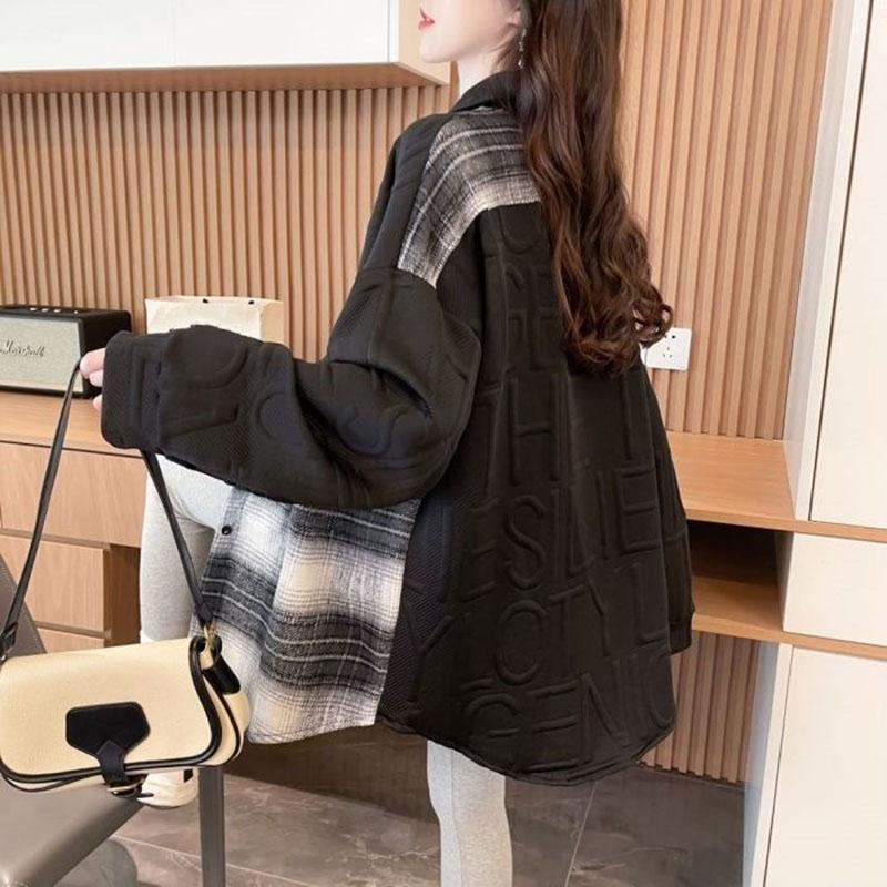 Coat Oversize Women Cotton Winter Thickened Casual Double Layer Windbreaker Jacket
