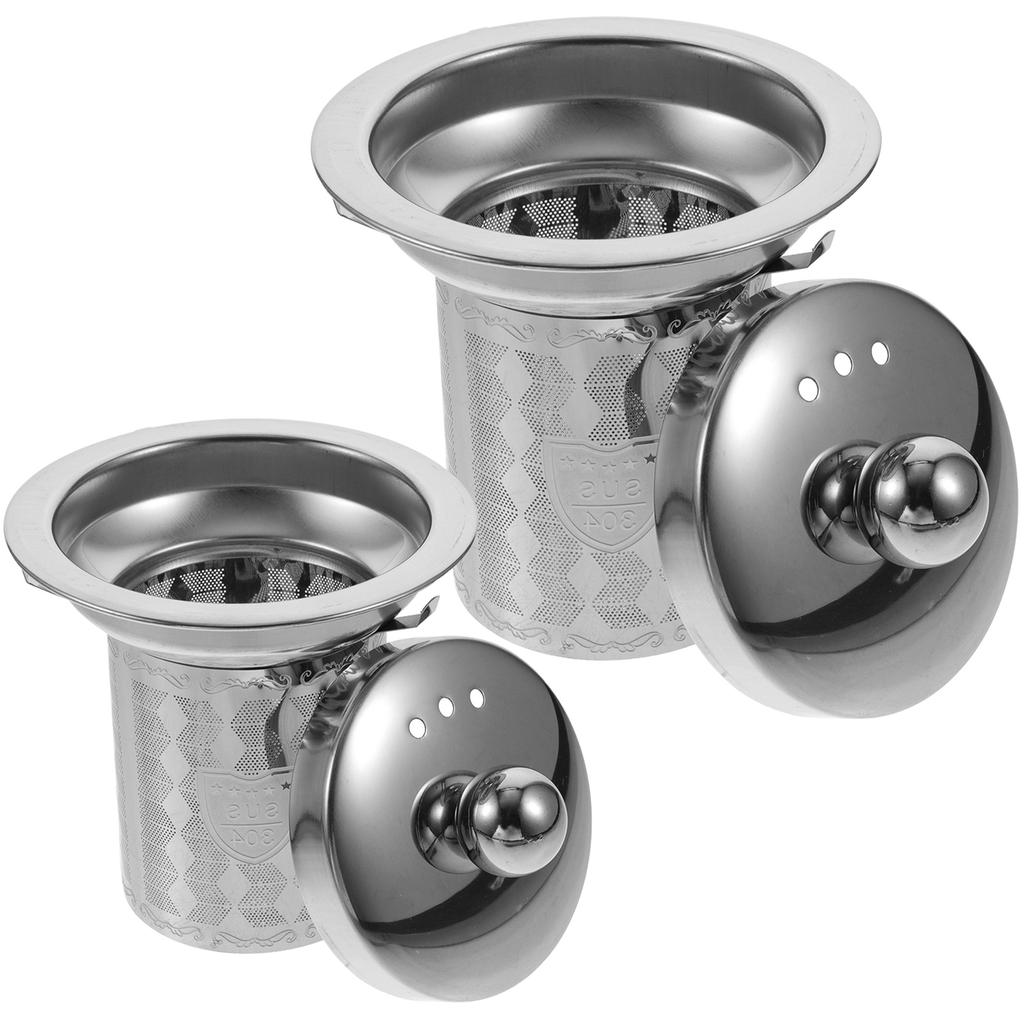 2Pcs Metal Tea Infuser Fine Mesh Strainer Stainless Steel Wide Application Brew Tea Filter Strainer for Teapot