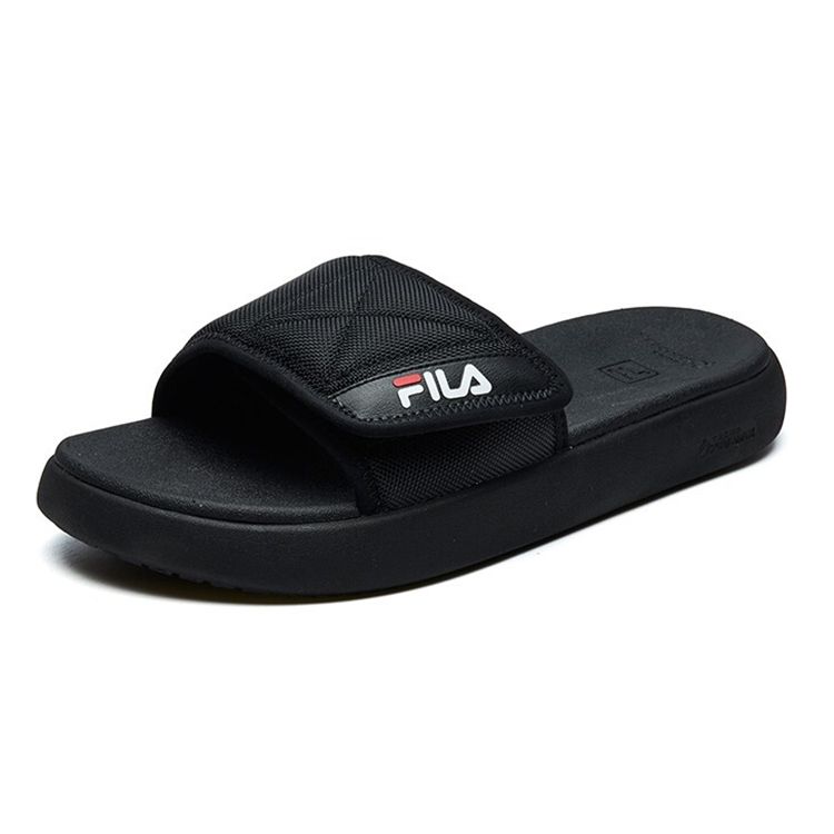 FILA Fusion Donut DX Fashion Trend Rubber Sole Slide Sandals Men Footwear Black T12M125501FBK