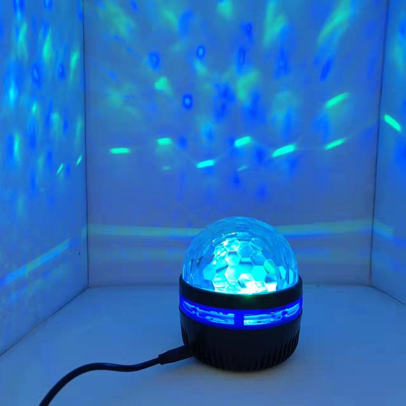 Starry Sky Projector Lamp: Children's Bedside Laser Light with Water Wave Patterns & Full Sky Star Effects