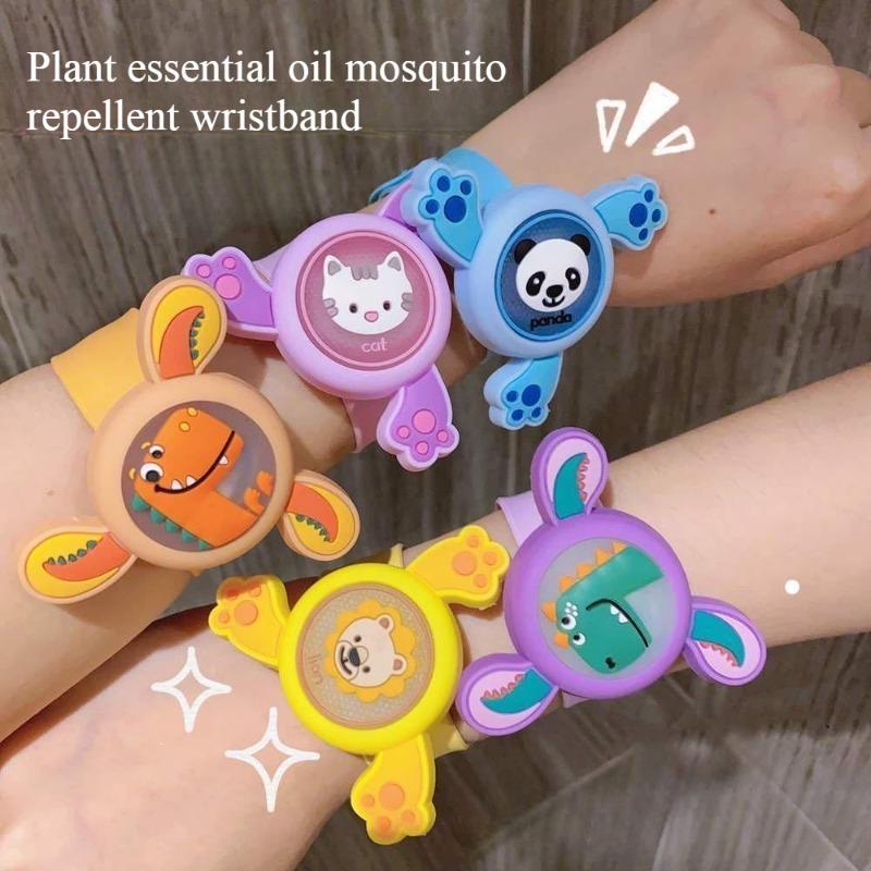 Flash rotating gyroscope children's wristband mosquito repellent watch cartoon illuminated flash mosquito repellent wristband