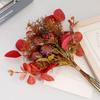 Fall Artificial Flowers Fall Decoration Silk Maple Leaves Rose Plant Autumn Thanksgiving Garden Decor Flower Arrangement