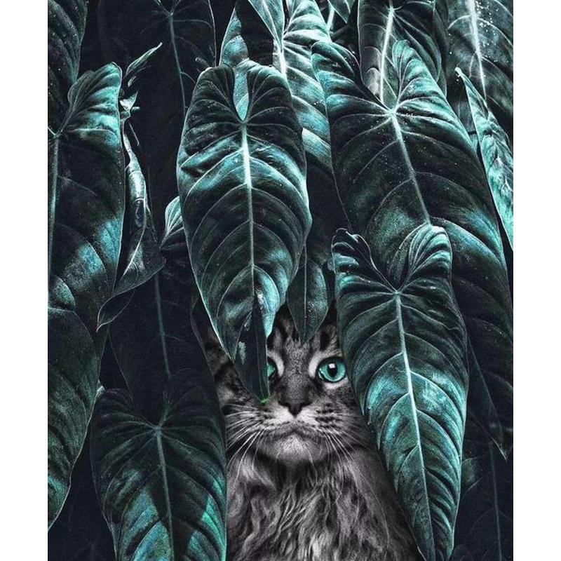 Full Round Drill 5D DIY Animals Tiger Diamond Painting Flower Fox Diamond Embroidery Cross Stitch Christmas Decoration