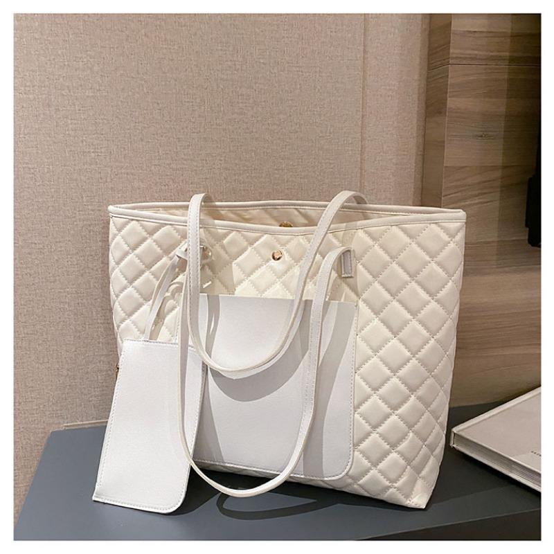Tote Bag Women's Bag Diamond Shoulder Bag Large Capacity Mother and Child Two-piece Bag Texture Handbag