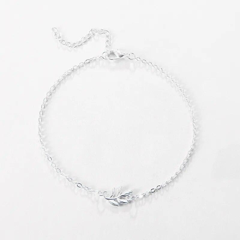 Bracelet de cheville en forme de feuille pour femme, couleur or et argent, style bohème, Vintage, chaussures de jambe, bijoux de pied, nouvelle collection été 2021