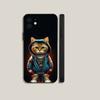 Cute Cartoon Animal Phone Case For iPhone16,15,14,13,12,11,Plus,Pro Max,XS,X,XR,SE,Mini,8,7 Soft Silicone Black Cover