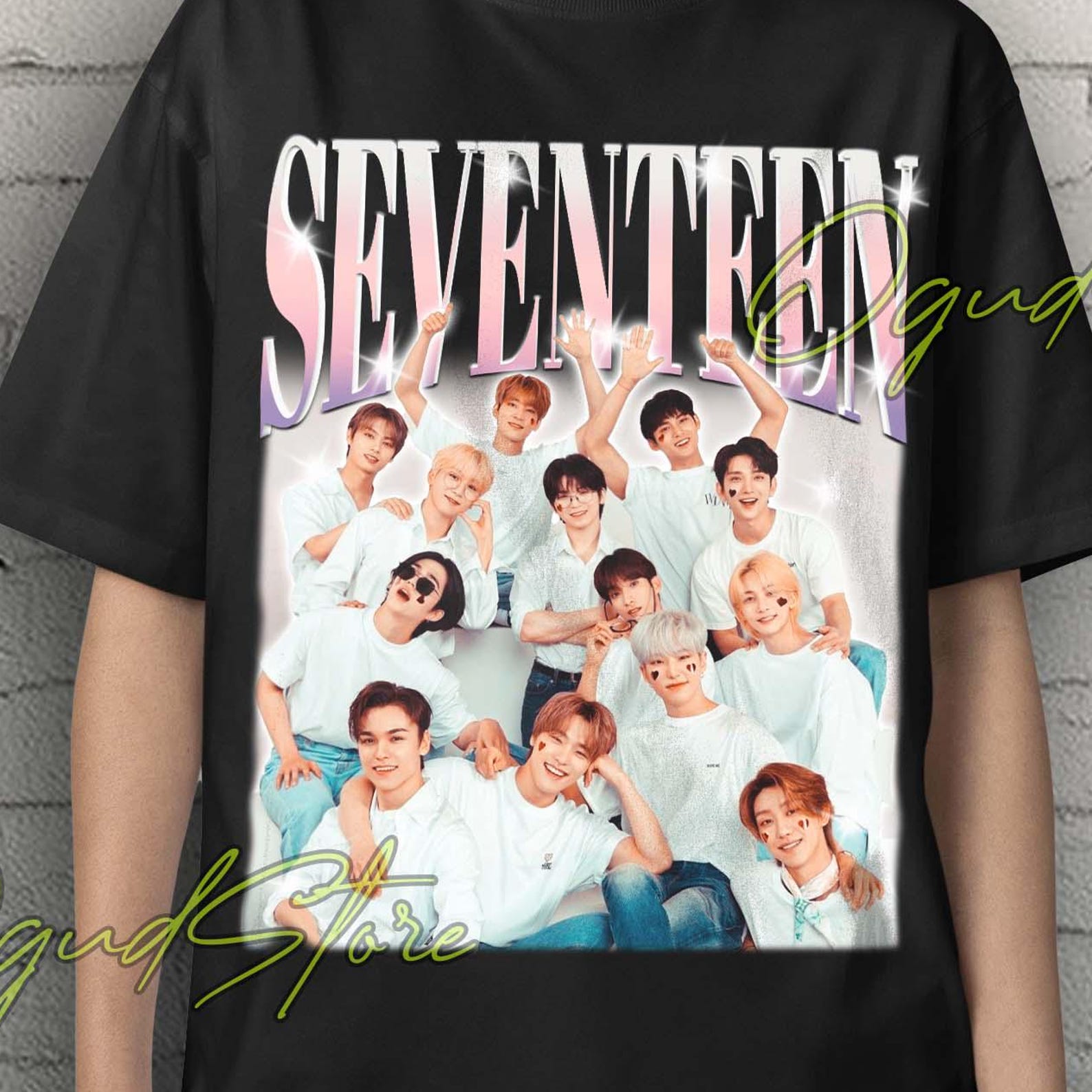 Seventeen Tshirt, Seventeen Shirt, Seventeen Vintage Tshirt, Seventeen Fan Tees, Seventeen Merch Tees, Kpop Tees, Seventeen Kpop Tees S