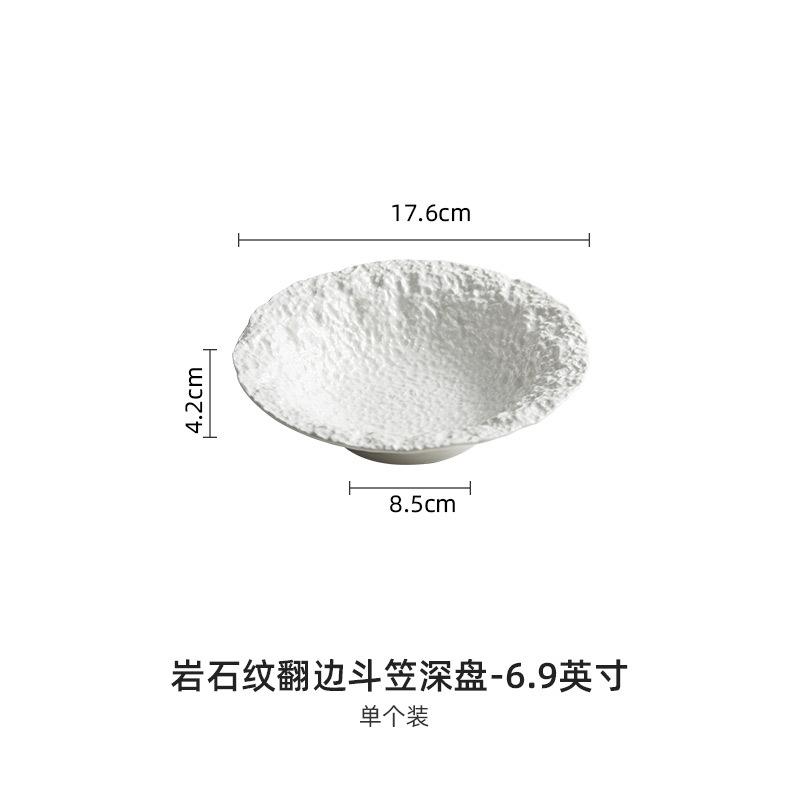 Creative Irregular Ceramic Deep Soup Bowls Salad Pasta Plates Modern Hotel Dinner Plates Kitchen Cooking Plates Kitchen Utensils