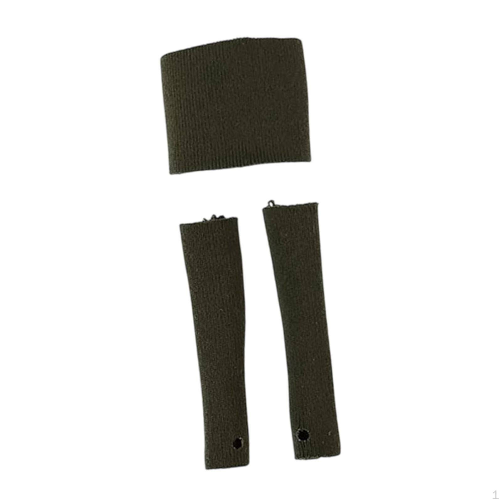 

Комплект одежды для кукол масштаба 1/12 с топом и рукавами для женских фигурок ростом 6 дюймов green