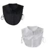 Breathable Cotton Polyester False Collar With Peplum Shoulder Design Easy To Wear Fashion Neckpiece For Daily Outfits