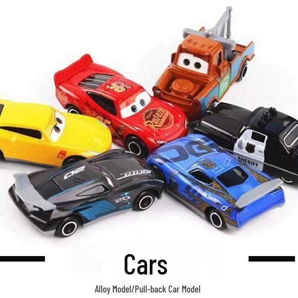 Cars 3 Lightning McQueen & Storm Alloy Toy Set - Black, Mater Edition, Kids' Gift