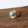 925 Sterling Silver Ring, Aqua Chalcedony Ring, 925 Sterling Silver Ring, Fine Gemstone Ring, Thanksgiving Gift, Handmade Jewelry,