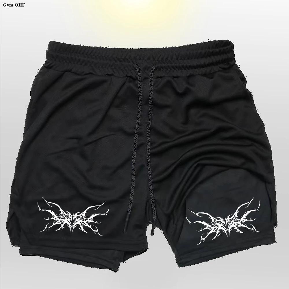 Graphic Shorts Pants Double-Layer Boxing Muay Thai Kickboxing Training 3D Print Gym Sport Workout Fitness Cosplay Unisex Men Women