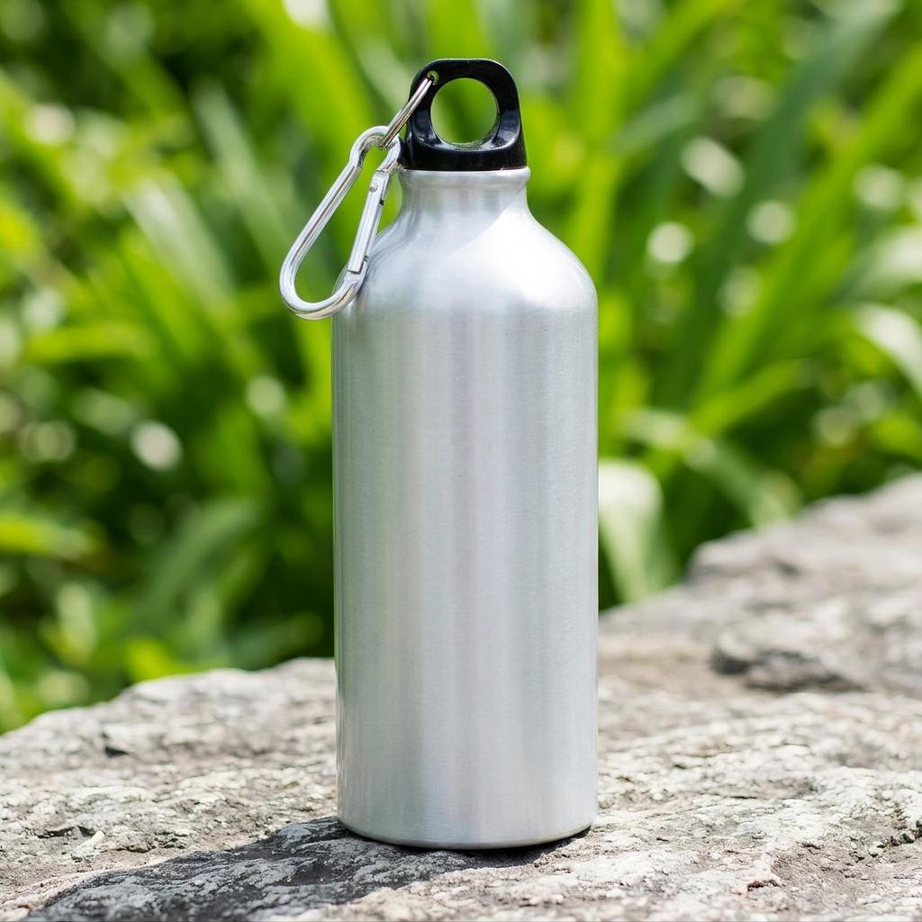 Aluminum Water Bottle with Carabiner Spill-Resistant for Hiking, Hikers