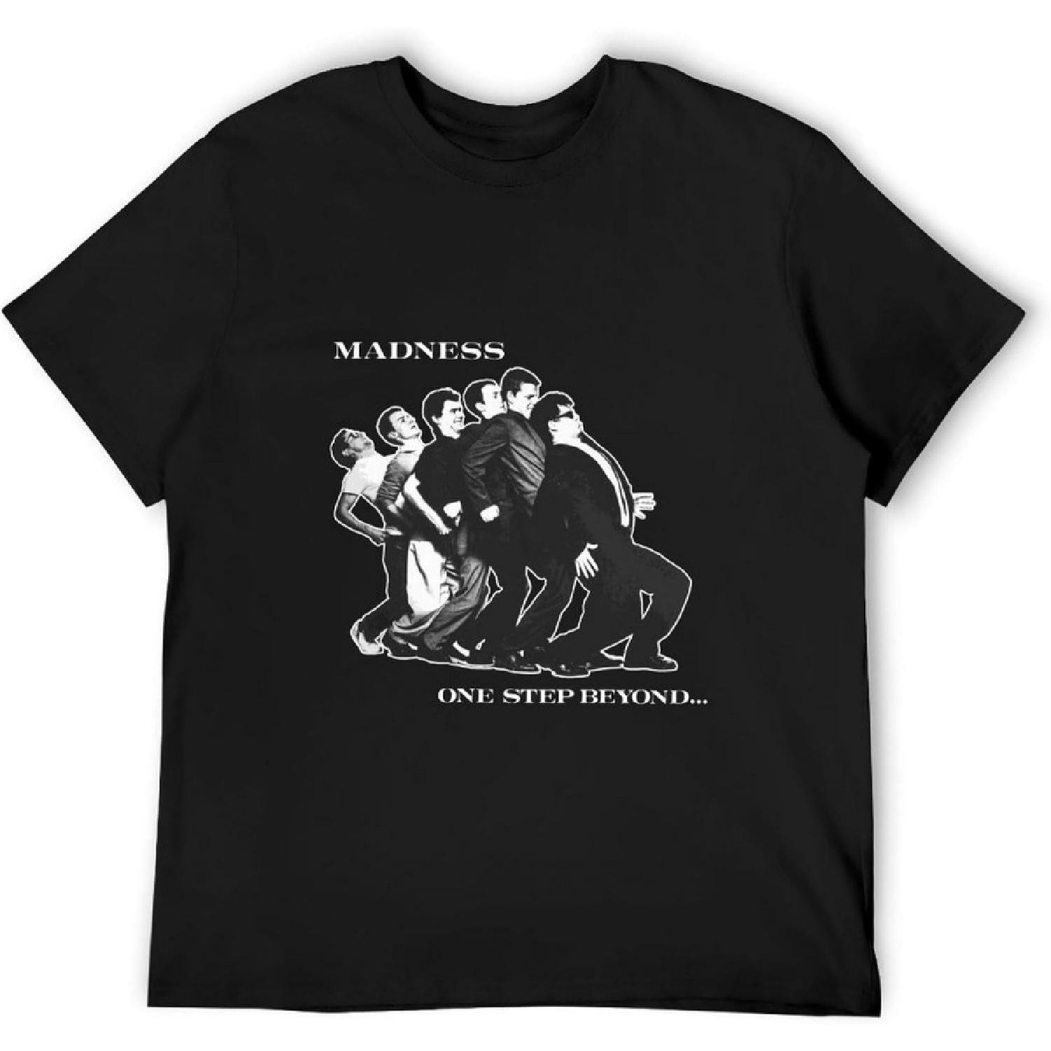 MYCHOME Men s Mens Black Madness One Step Beyond T-Shirts Black S