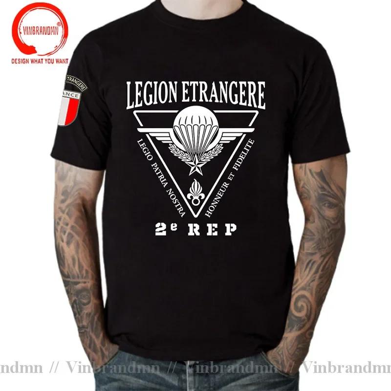 Novelty Funny French 2 Rep Foreign Legion T Shirt Unisex France Legion Etrangere Tshirt Short Sleeved Casual Cotton Army Tee Shirt