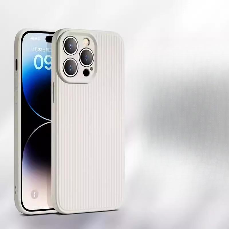 Corrugated Liquid Silicone Suitable for IPhone15 Mobile Phone Case Skin Feeling Apple 14 Anti-fall 13 ProMax Protective Case