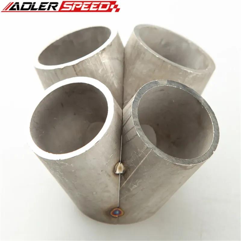 ADLERSPEED SS304 Manifold Header 4-1 4 Cylinder Merge Collector Fit T3 T3/T4 Turbo Flange