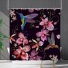 Shower Curtain Waterproof And Mildew-Proof 3D Digital Printing Plant Flower Plant Shower Curtain Bathroom Partition