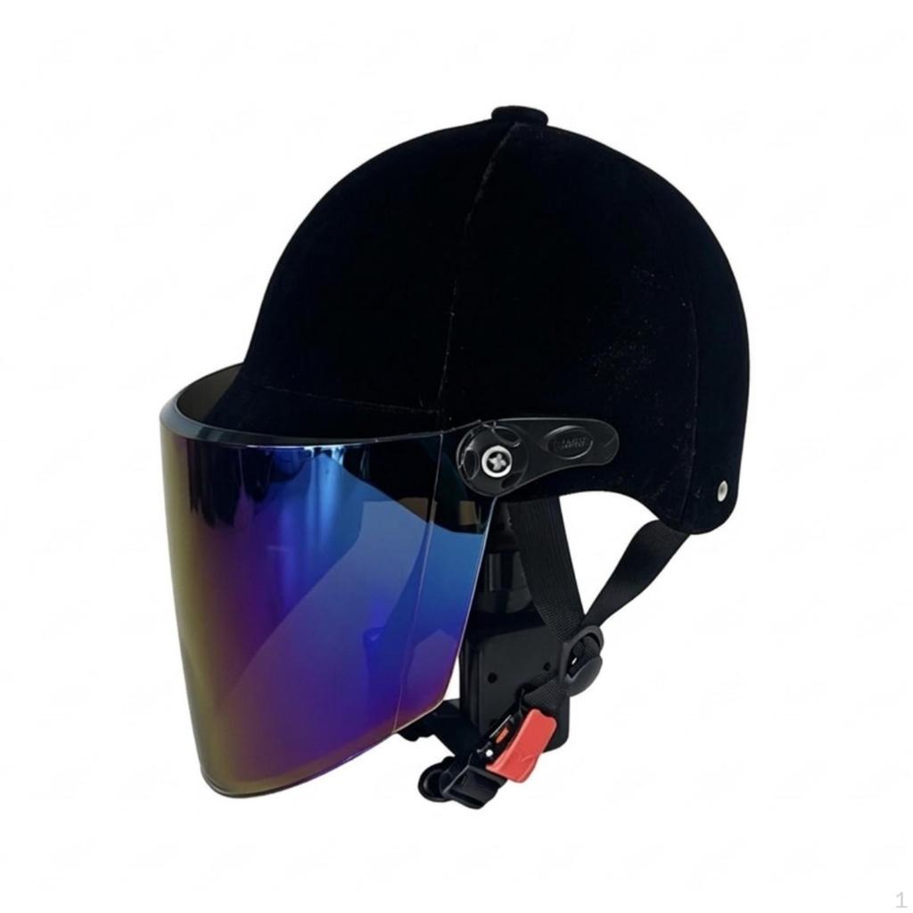 Casco da equitazione in velluto a copertura totale per cavalli, con cinturino regolabile, per cavalieri, fantini,