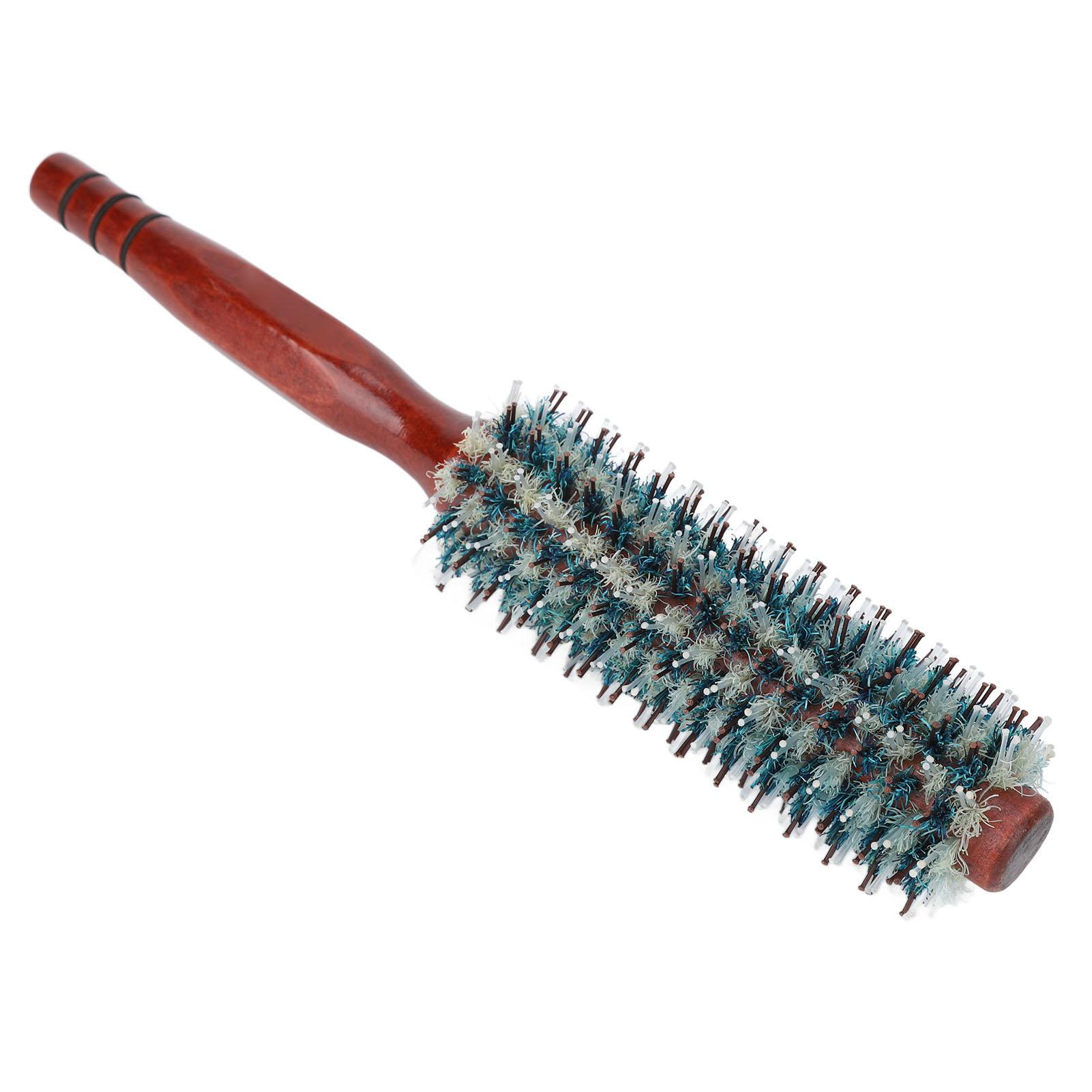 Round Styling Hair Brush Static High Temperature Resistant Soft Boar Round Brush for Salon Home