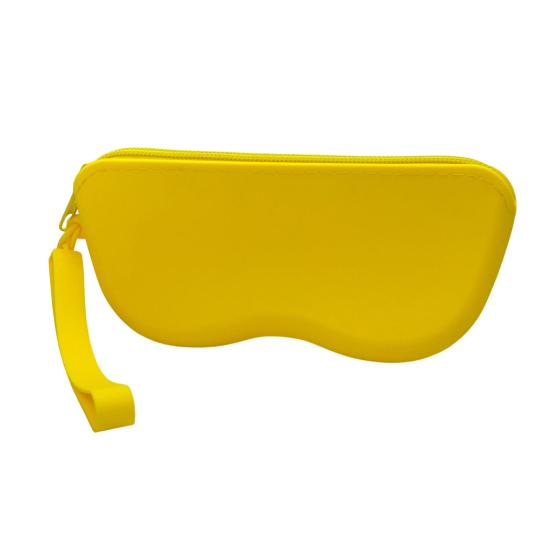 Silicone Glasses Case Portable Sunglasses Pouch with Zipper Lanyard Waterproof Large