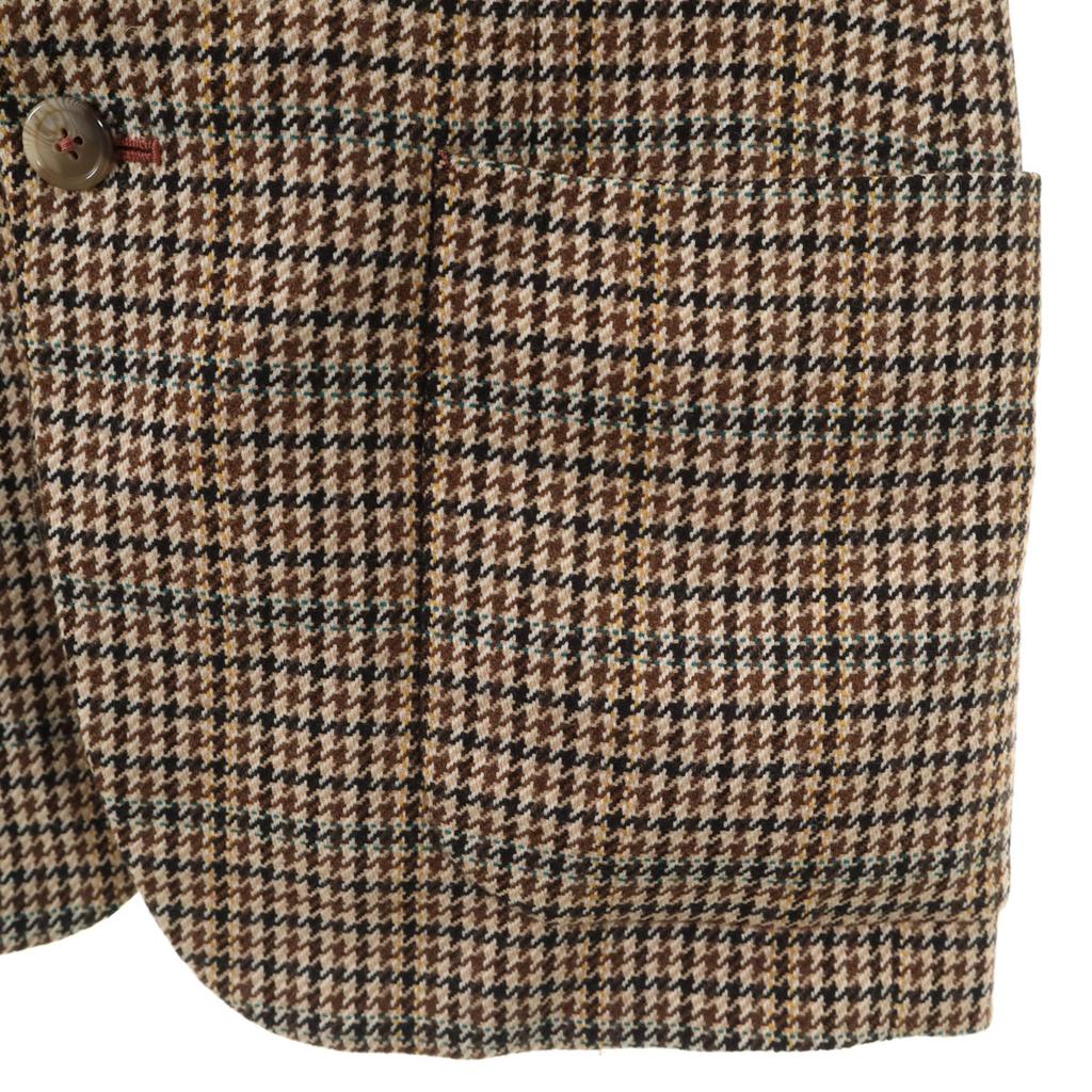 SCHOFIELD & SMITH 80s Vintage Staggered Pattern Tailored Jacket Brown Men's Used