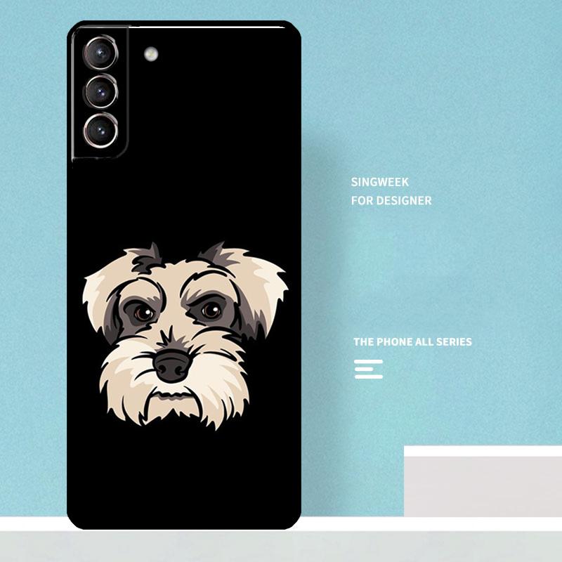 Cartoon schnauzer dog Case For Samsung Galaxy S25 Ultra S21 S22 S23 S24 Ultra S9 S10 S20 Plus S25 FE Phone Cover