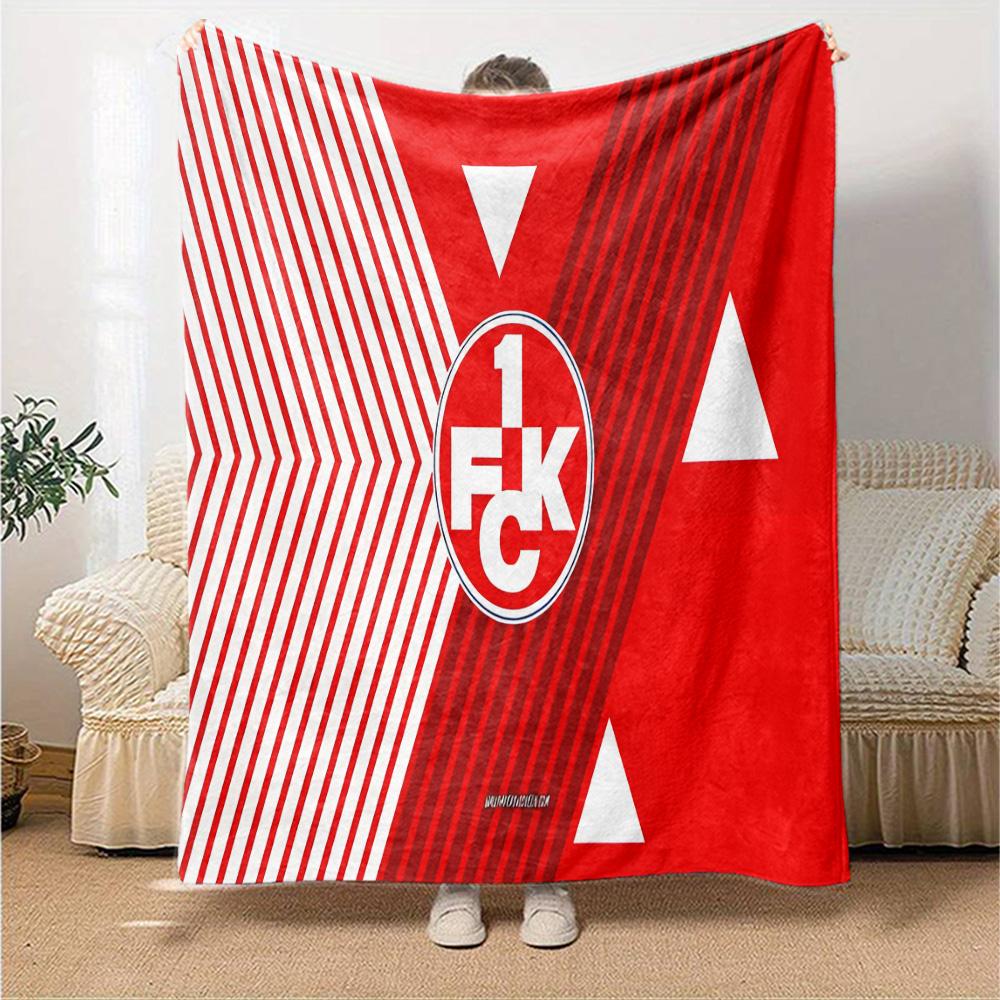 Kaisers-lautern Football Club Flannel Blanket, Soft Polyester, Modern Design, All-Season for Camping, Travel, Gifts for holidays or birthdays