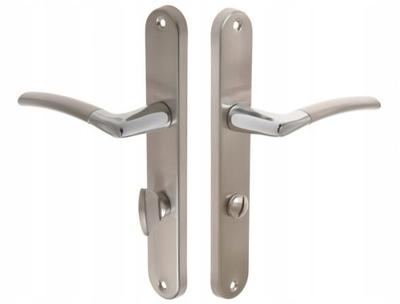 Internal Door Handle, Long Plate, WC, Chrome, Brushed Nickel