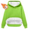 Women's Fashionable Casual Long-Sleeved Top With Fleece Thickened Hooded Sweatshirt