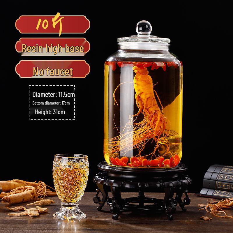 Glas-Infusionsbehälter mit Zapfhahn: 10-20 Jin Versiegelte Enzym- und Kimchi-Weinlagerung