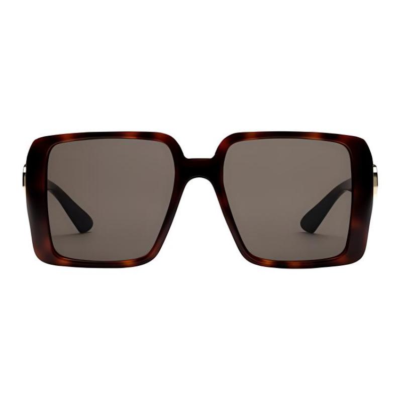 Gucci GG Pattern Injection Molded Irregular Sunglasses Women's Tortoiseshell
