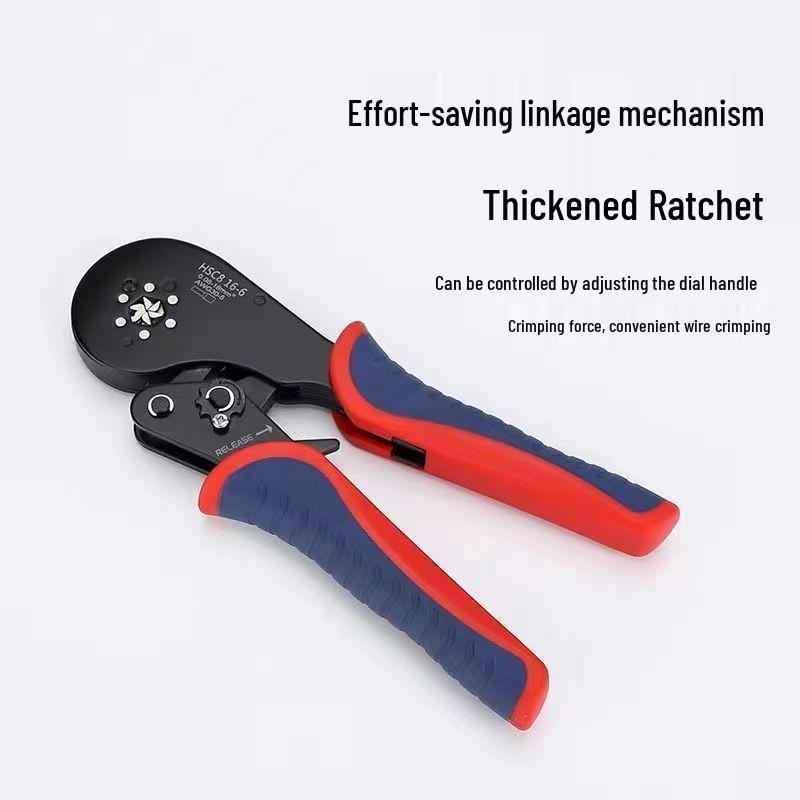 HSC8 Insulated Cold-Press Terminal Crimping Pliers for Tubular and Needle Wire